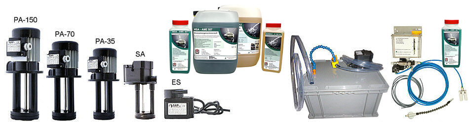 coolant pumps, mql-systems, coolant lubricants